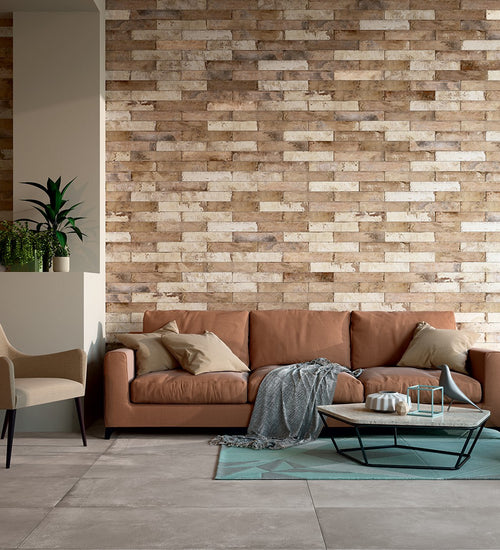 Vloertegel Sichenia Pavebrick Beige mat 8x41 cm