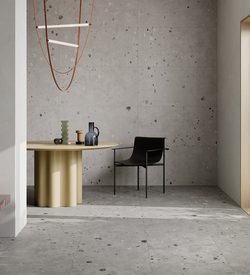 Vloertegel Rak Creativ con  p. flakes Grijs mat 60x120 cm