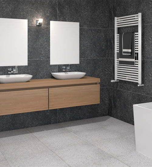 Vloertegel Sphinx Terrazzo Zwart mat