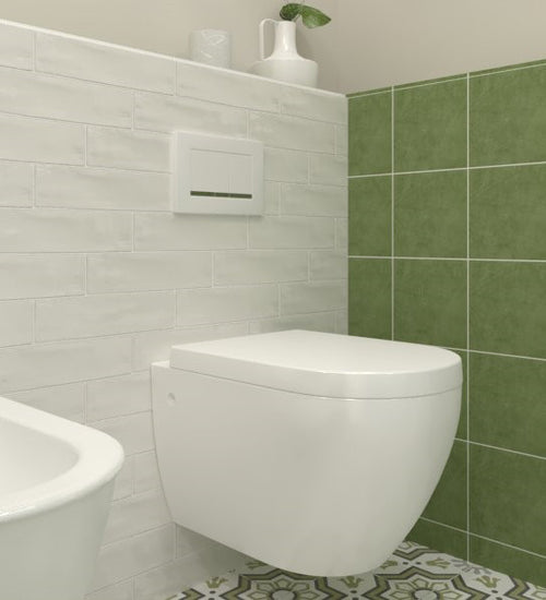 Wandtegel Sottocer Harmony Wit glans 7x30 cm