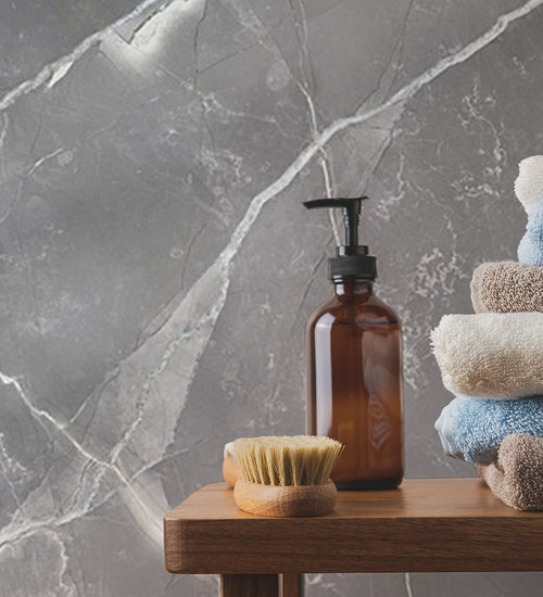 Vloertegel Rak Amani marble Grijs mat