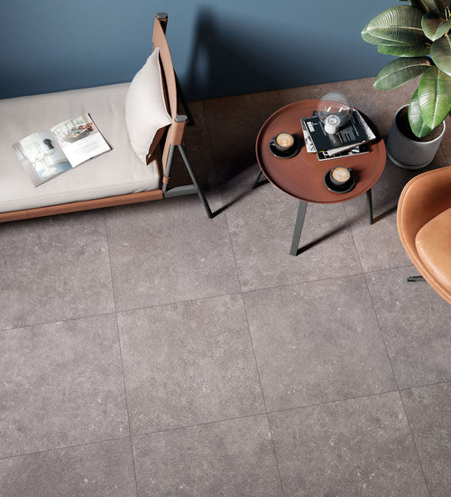Vloertegel Sintesi Geo Grijs mat
