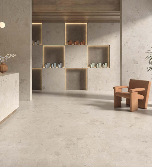 Vloertegel Geo tiles Stratos breccia Grijs mat