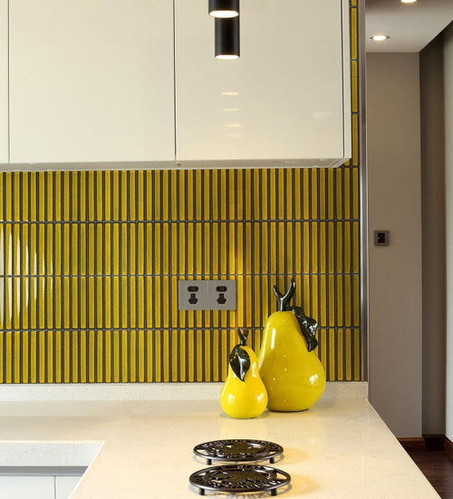 Mozaiektegel Aquacolor Mood Geel 2x14 cm