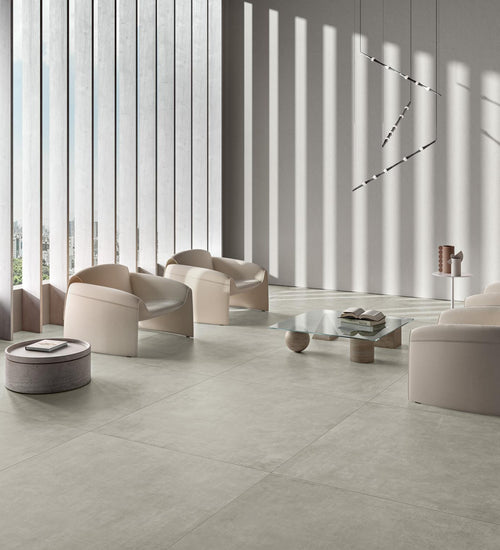 Vloertegel Sintesi Flow Grijs mat 60x60 cm