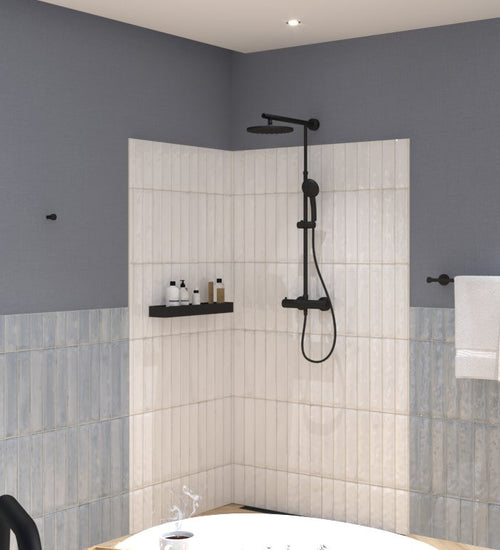 Wandtegel Del conca Frammenti Wit glans 7x40 cm