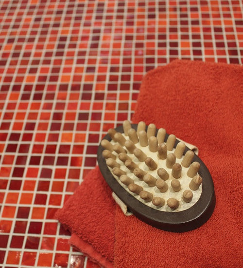 Mozaiektegel Aquacolor Motion Rood 1x1 cm