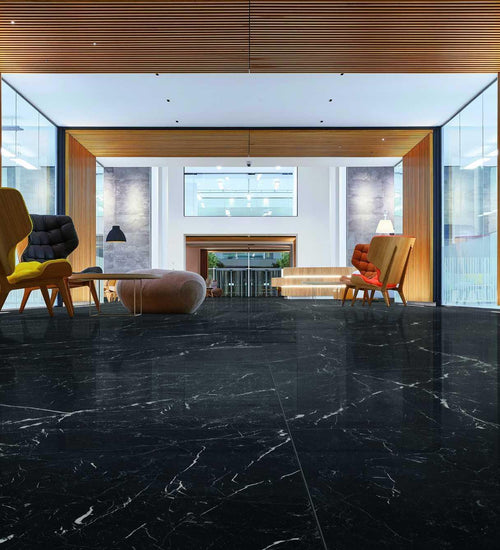 Vloertegel Marazzi italie Grandemarble Zwart glans