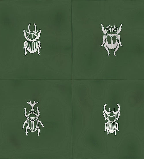 Wandtegel Vives Ager-4 Green 13x13 cm set van 4