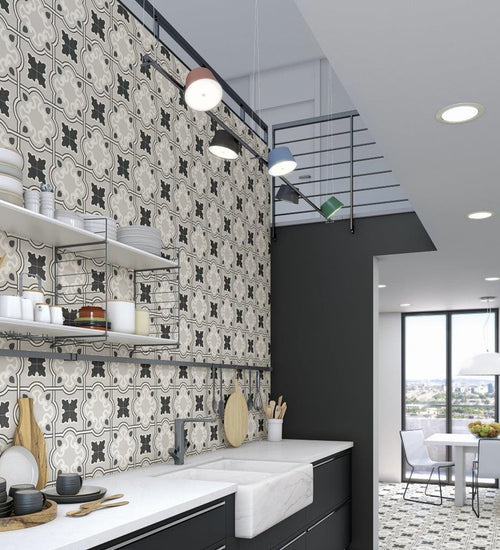 Vloertegel Vives Alameda-R Bucareli Gris 20x20 cm