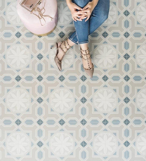 Vloertegel Vives Alameda-R Linden Cielo 20x20 cm