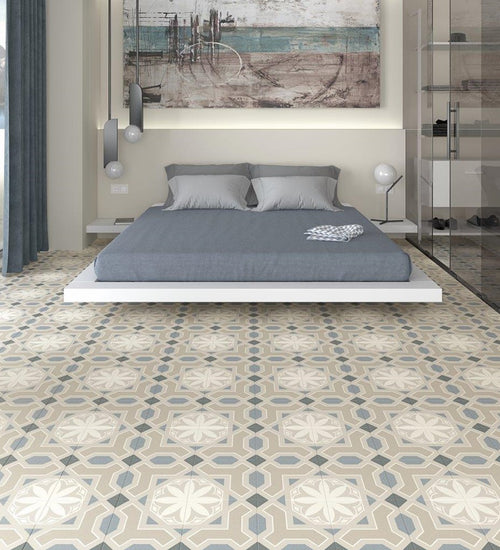 Vloertegel Vives Alameda-R Linden Cielo 20x20 cm