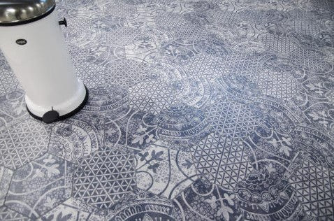 Vloertegel Quintessenza Alchimia Ars mix2 bianco/nero 26,6x23 cm