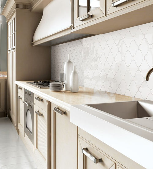 Wandtegel Adex Arabesco Liso 15x8,5 cm Bisquit