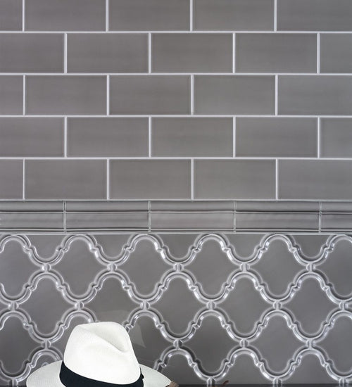 Wandtegel Adex Arabesco Remate 7,5x8,5 cm Graystone