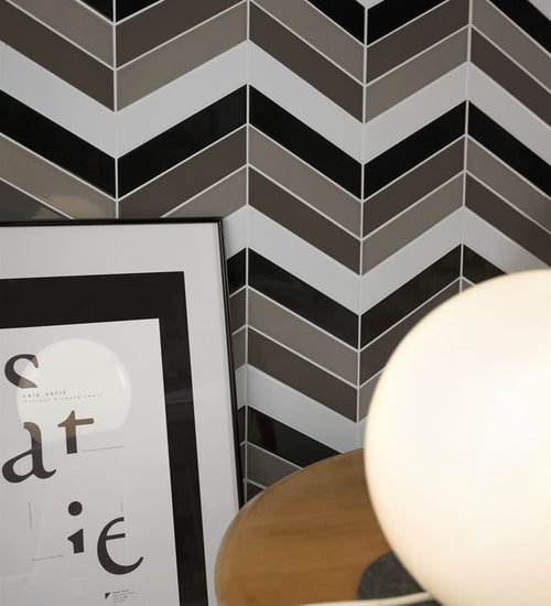 Wandtegel Tonalite Arrow Piombo(glans) A+B 5x23 cm