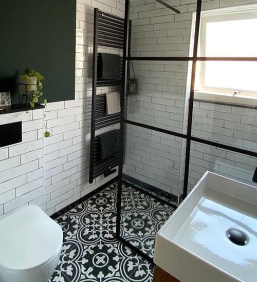 Vloertegel Codicer Arte Black 25x25 cm