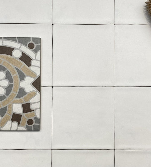 Wandtegel Revoir Paris Atelier Blanc de Lin Mat 10x10 cm