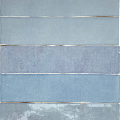 Wandtegel Revoir Paris Atelier Bleu Lumiere Glossy 6,2x25 cm