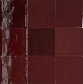 Wandtegel Revoir Paris Atelier Bordeaux Glossy 10x10 cm