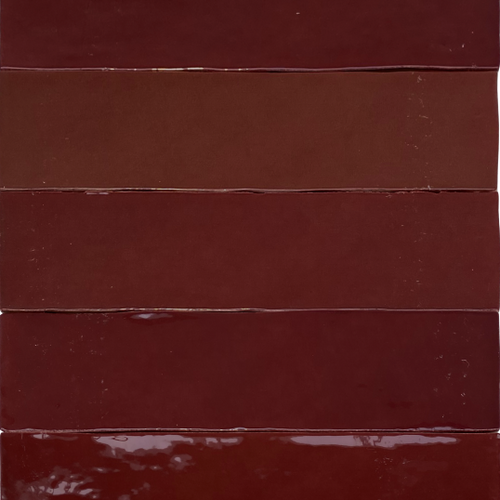 Wandtegel Revoir Paris Atelier Bordeaux Glossy 6,2x25 cm