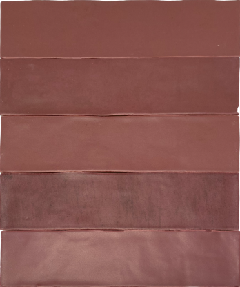 Wandtegel Revoir Paris Atelier Bordeaux Mat 6,2x25 cm
