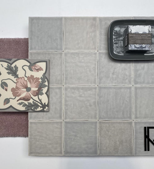 Wandtegel Revoir Paris Atelier Gris Mat 10x10 cm