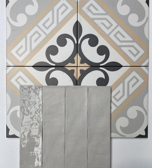 Wandtegel Revoir Paris Atelier Gris Mat 6,2x25 cm