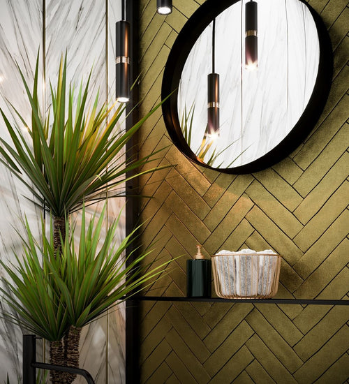 Wandtegel Revoir Paris Atelier Luxe Copper 6,2x25 cm