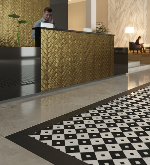 Wandtegel Revoir Paris Atelier Luxe Gold 6,2x25 cm