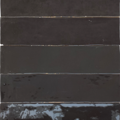 Wandtegel Revoir Paris Atelier Noir Glossy 6,2x25 cm