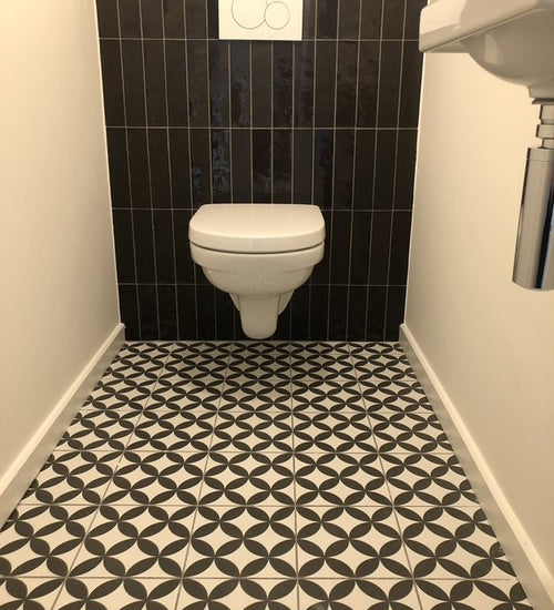 Wandtegel Revoir Paris Atelier Noir Glossy 6,2x25 cm