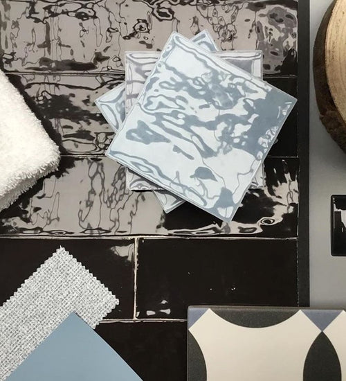 Wandtegel Revoir Paris Atelier Noir Glossy 6,2x25 cm