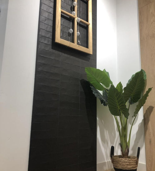 Wandtegel Revoir Paris Atelier Noir Mat 6,2x25 cm