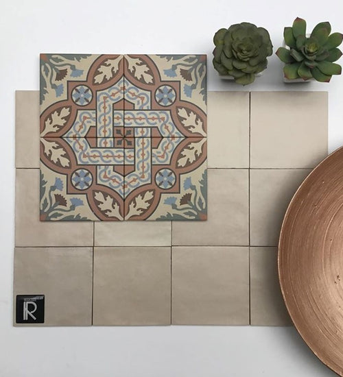 Vloertegel Revoir Paris Atelier Taupe Mat 13,8x13,8 cm