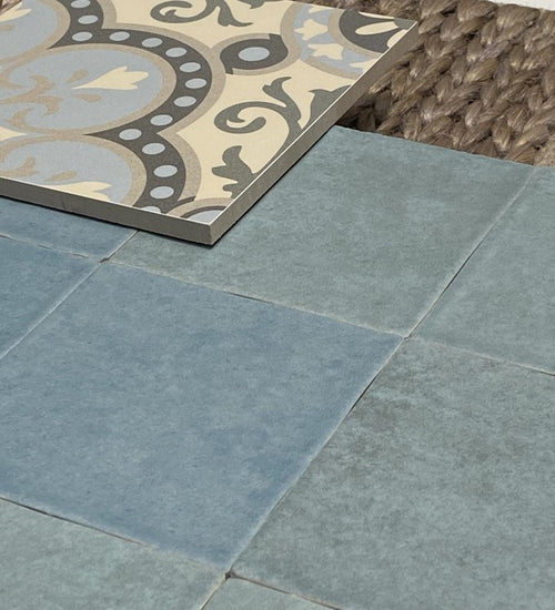 Wandtegel Revoir Paris Atelier Turquoise Mat 10x10 cm