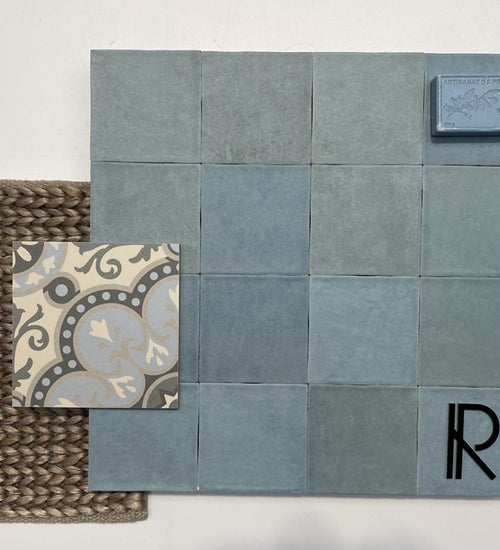 Wandtegel Revoir Paris Atelier Turquoise Mat 10x10 cm