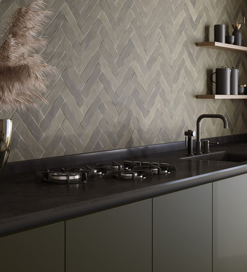 Wandtegel Revoir Paris Atelier Turquoise Mat 6,2x25 cm