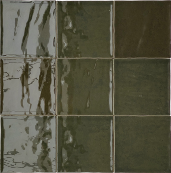 Wandtegel Revoir Paris Atelier Vert Emeraude Glossy 10x10 cm