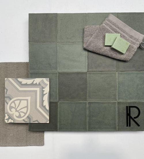 Wandtegel Revoir Paris Atelier Vert Emeraude Mat 10x10 cm