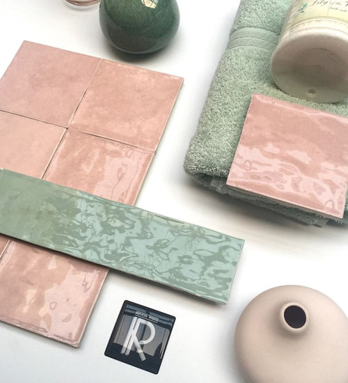 Wandtegel Revoir Paris Atelier Vieux Rose Glossy 10x10 cm
