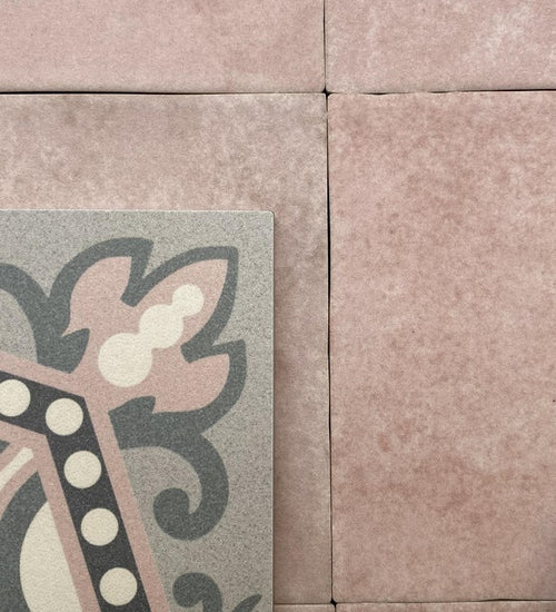 Wandtegel Revoir Paris Atelier Vieux Rose Mat 10x10 cm
