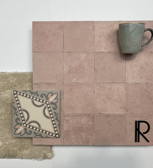 Wandtegel Revoir Paris Atelier Vieux Rose Mat 10x10 cm