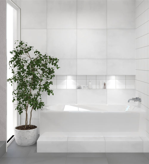 Vloertegel Sottocer Matrix Wit 10x10 cm