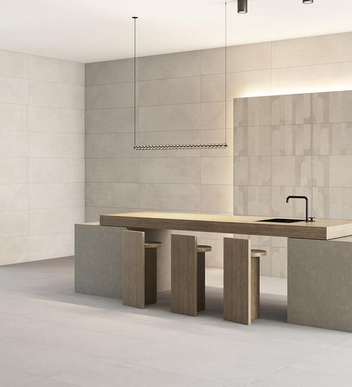 Wandtegel Saloni Materia Beige mat 40x120 cm