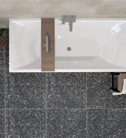 Vloertegel Sphinx Terrazzo Zwart mat