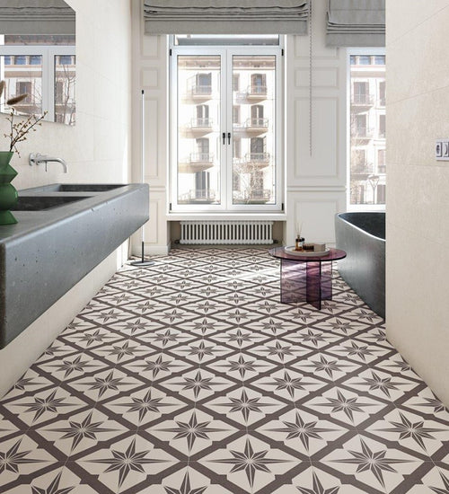 Vloertegel Vives Bali Bangli Antracita 20x20 cm