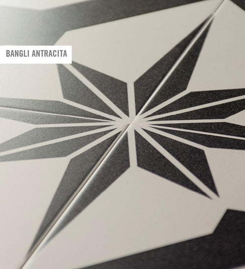 Vloertegel Vives Bali Bangli Antracita 20x20 cm