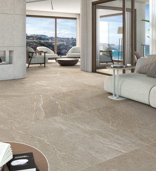 Vloertegel Arcana Betilo-R Taupe 120x120 cm
