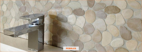 Mozaiektegel Stabigo Pebblesliced Bruin 30x30 cm